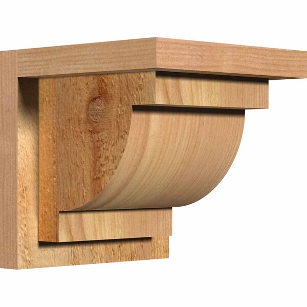 Ekena Millwork Alpine Rough Sawn Corbel w/Backplate, Western Red Cedar, 8"W x 8"D x 8"H COR08X08X08ALP01RWR - main